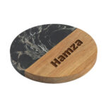 قاعدة اكواب سيراميك وخشب دائري