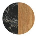 ⁦قاعدة اكواب سيراميك وخشب دائري⁩ - الصورة ⁦3⁩