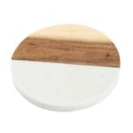 ⁦قاعدة اكواب سيراميك وخشب دائري⁩ - الصورة ⁦6⁩