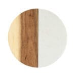 ⁦قاعدة اكواب سيراميك وخشب دائري⁩ - الصورة ⁦3⁩