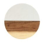 ⁦قاعدة اكواب سيراميك وخشب دائري⁩ - الصورة ⁦5⁩