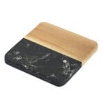 ⁦قاعدة اكواب سيراميك وخشب مربعة⁩ - الصورة ⁦2⁩