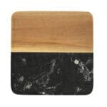 ⁦قاعدة اكواب سيراميك وخشب مربعة⁩ - الصورة ⁦5⁩