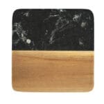 ⁦قاعدة اكواب سيراميك وخشب مربعة⁩ - الصورة ⁦3⁩