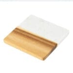 ⁦قاعدة اكواب سيراميك وخشب مربعة⁩ - الصورة ⁦2⁩