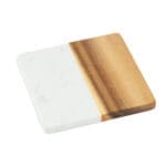 ⁦قاعدة اكواب سيراميك وخشب مربعة⁩ - الصورة ⁦4⁩