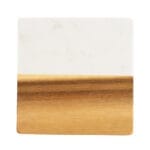 ⁦قاعدة اكواب سيراميك وخشب مربعة⁩ - الصورة ⁦7⁩