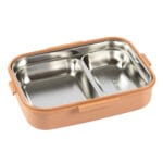 ⁦لانش بوكس ستانلس ستيل لون برتقالي⁩ - الصورة ⁦2⁩